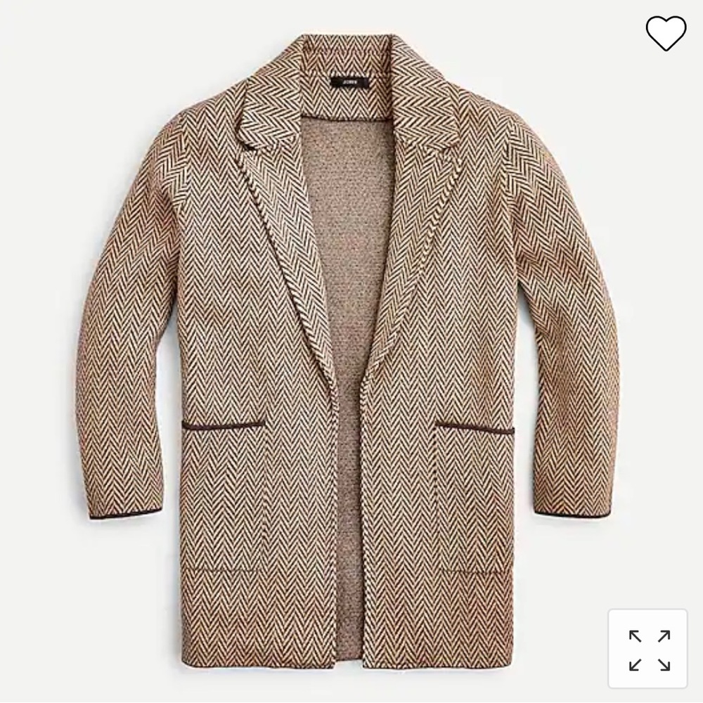 J Crew Sophie open-front sweater-blazer in chevron
Item AQ412, size M, nwt